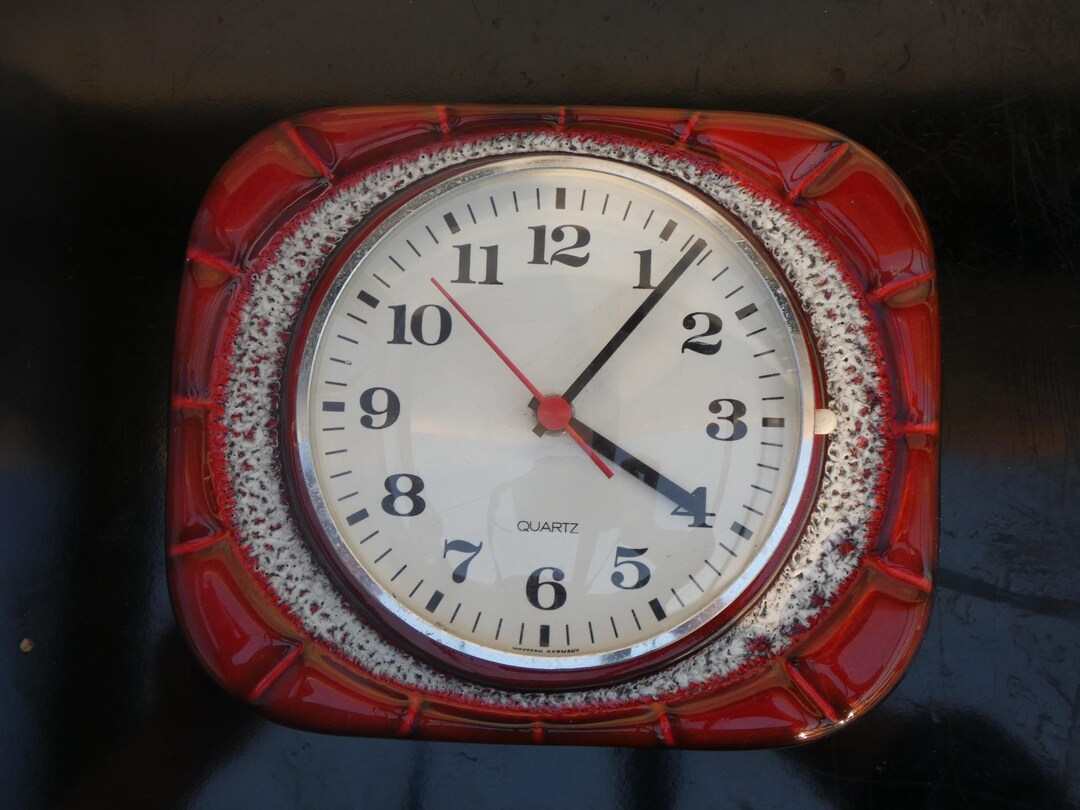 Vintage Fat Lava Wall Clock, 1970s German Ceramic Kitchen Decor - Etsy