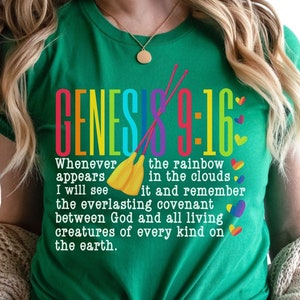 Take Back The Rainbow Shirt Genesis 9:16 Oars and Bible Verse Rainbow God's Rainbow Shirt Christian Shirt Flood Rainbow