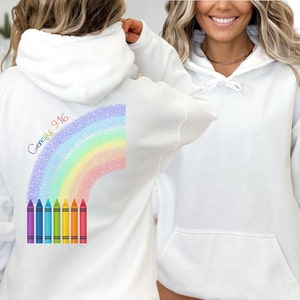 Go&#39;ds Rainbow Hoodie Take Back The Rainbow Genesis 9:16 God&#39;s Covenant Promise Not Pride Hooded Sweatshirt Christian Catholic Jewish