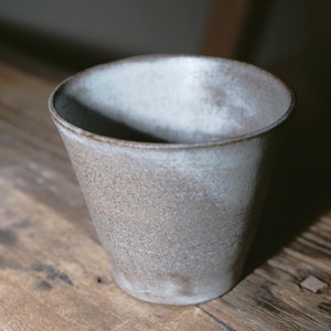 Handmade Stoneware Bowl: Matte White Glaze, Modern Minimalist Ceramic