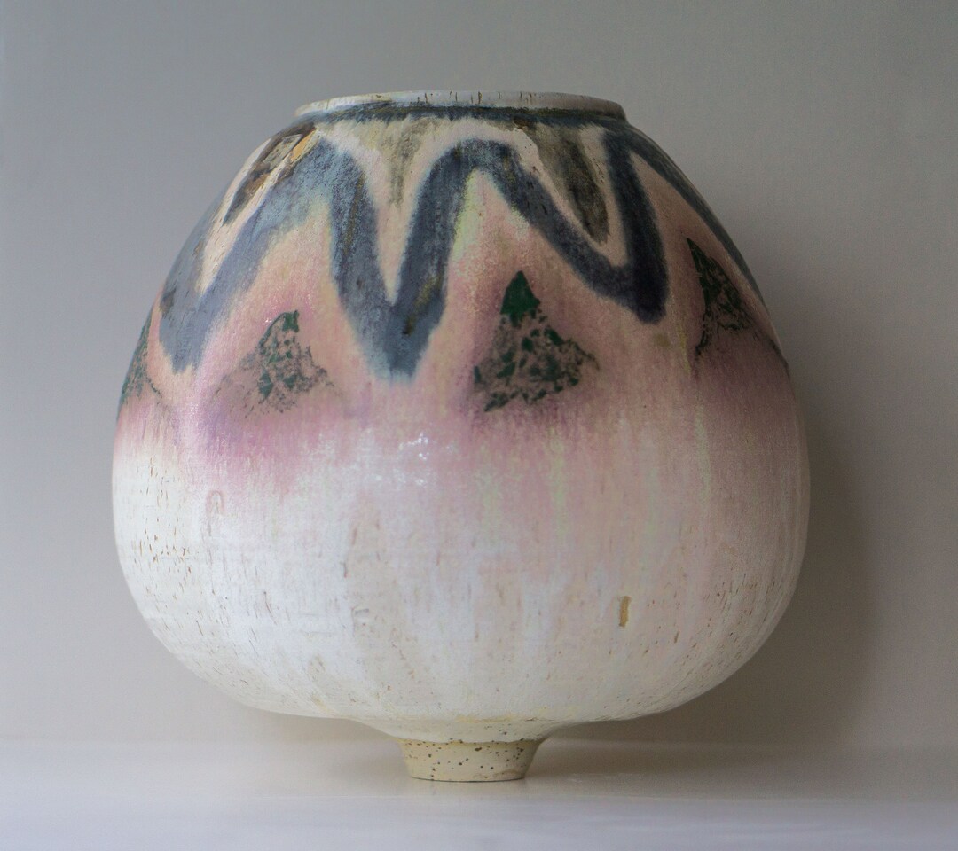 Rustic Artisan Pottery Vase, Unique Vase, Handmade Pottery Vase, Large