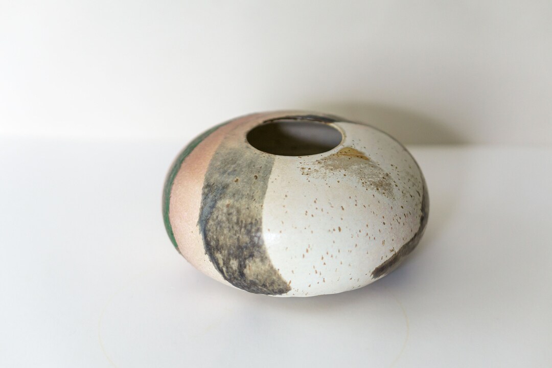 Rustic Flower Vase Unique Mid Century Modern Vase Ceramic Etsy