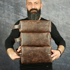 Dopp Kit, Dopp kit for men, Mens Toiletry Bag, Personalized Leather Dopp Kit, Leather Dopp Kitt, groomsmen gift, image 9