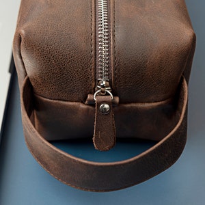 Dopp Kit, Dopp kit for men, Mens Toiletry Bag, Personalized Leather Dopp Kit, Leather Dopp Kitt, groomsmen gift, image 8