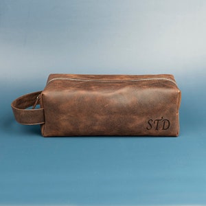 Dopp Kit, Dopp kit for men, Mens Toiletry Bag, Personalized Leather Dopp Kit, Leather Dopp Kitt, groomsmen gift, image 6