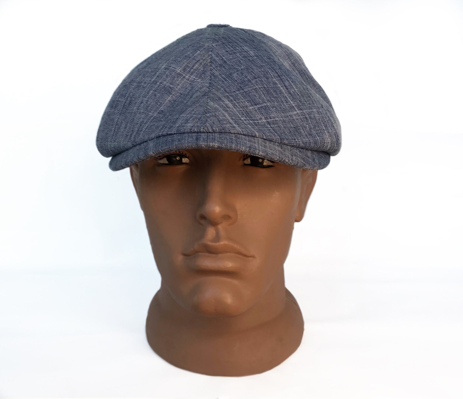 Blue Irish flat Cap Summer Newsboy Cap Gift 8 Panels Cap Etsy