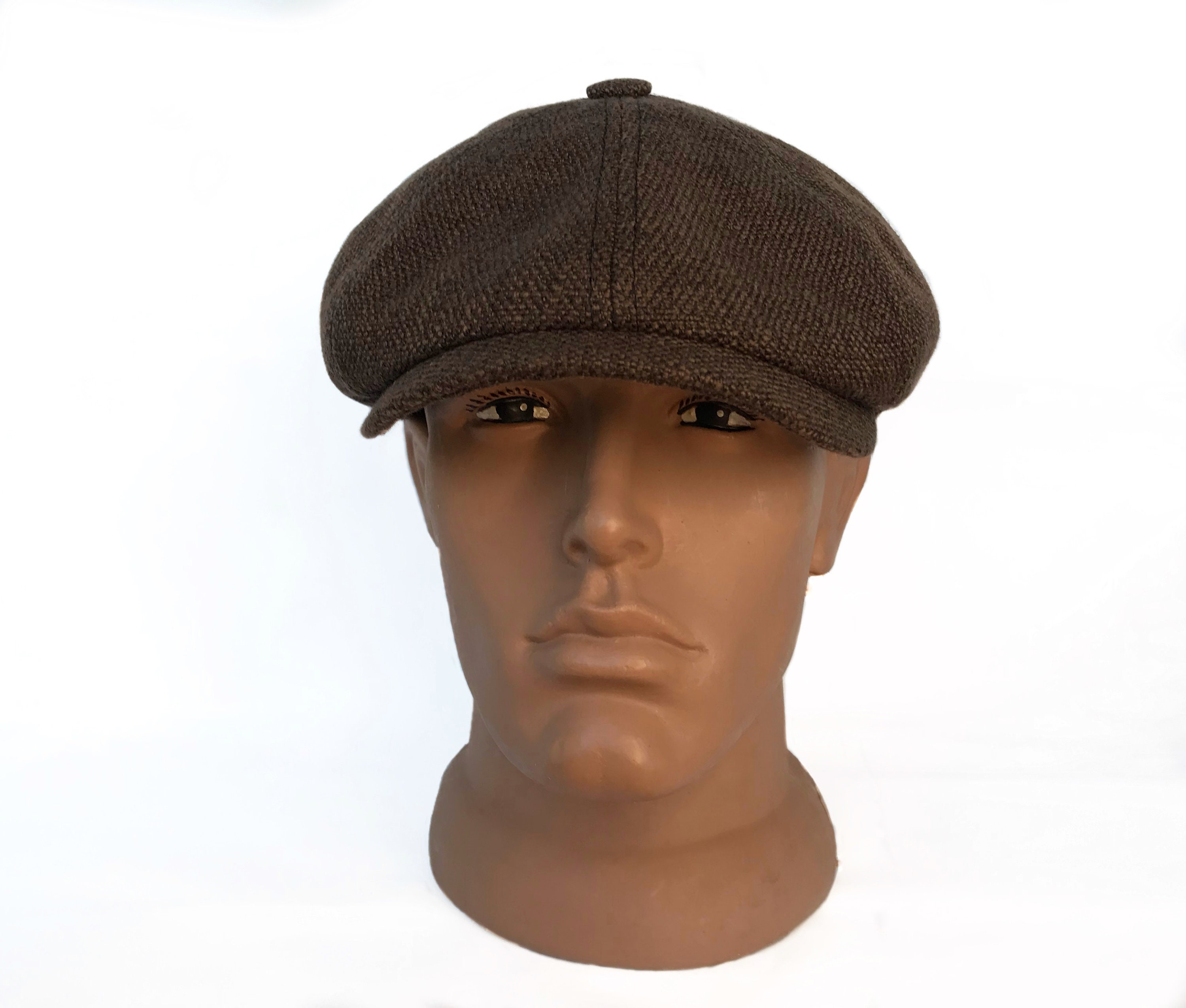 Brown Irish flat Cap Newsboy Cap Gift 8 Panels Cap Baker Etsy