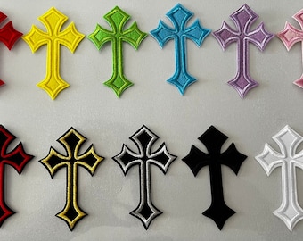 Buy Gothic Cross Iron on Appliqué Patch 11 Colors Online in India