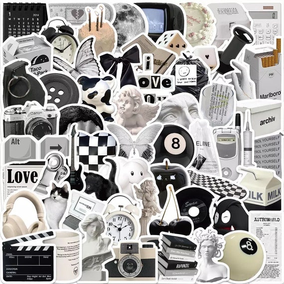 Black and White Random Stickers – Stickerload