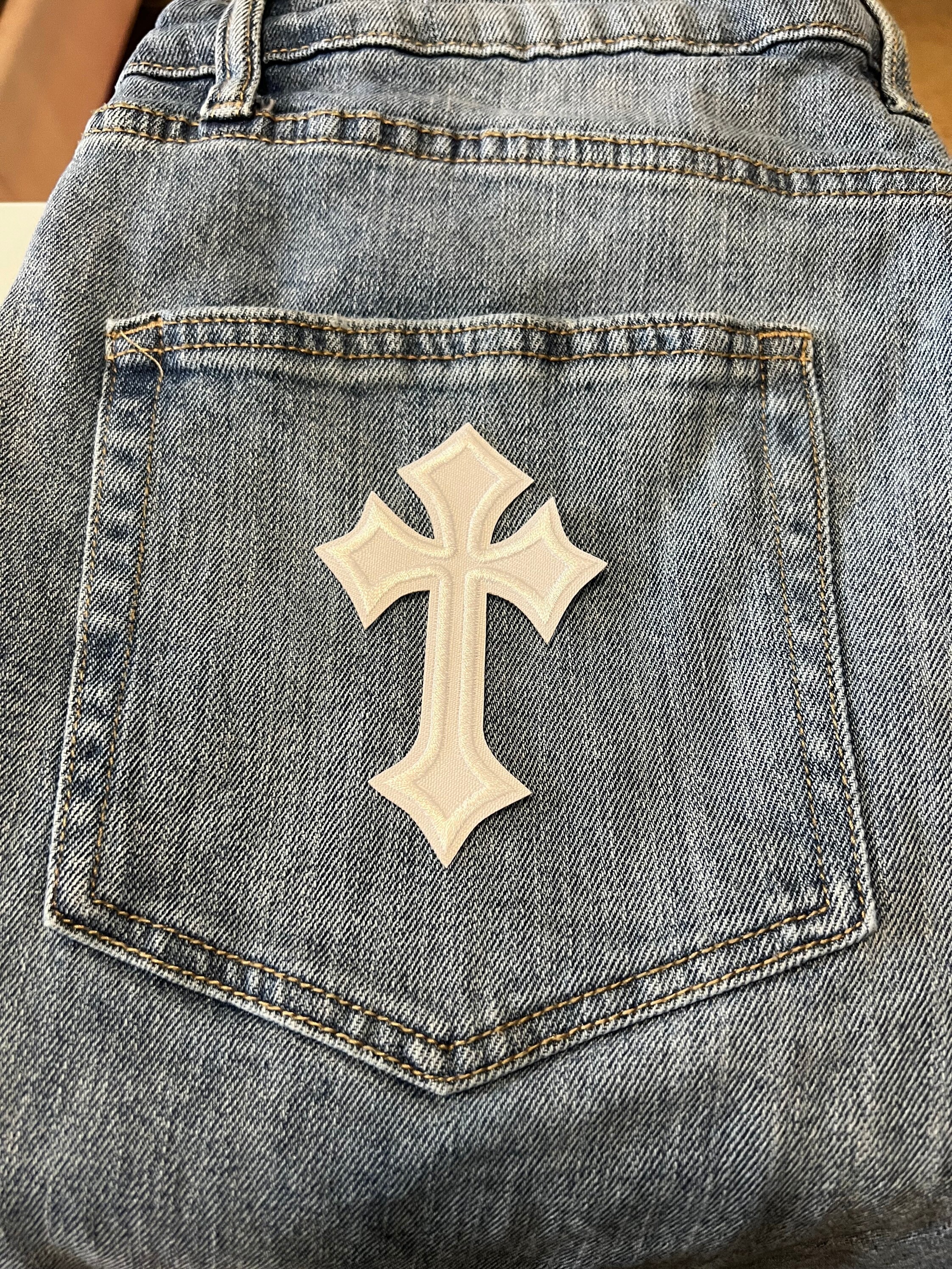 Nicime 11pcs Cross Patches, Iron on/Sew on Cross Applique Patch, DIY Iron  Patches for Jeans Hats Shirts Jackets Backpacks