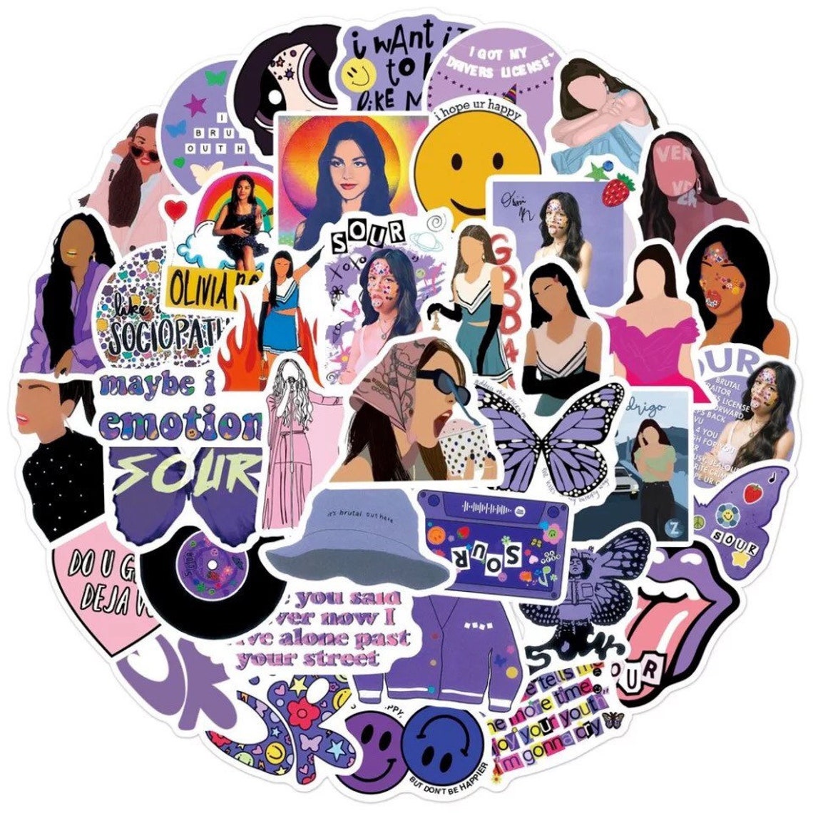 olivia-rodrigo-random-sticker-pack-for-laptop-hydroflask-etsy