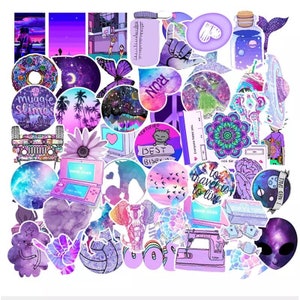 Purple Stickers Pack, Vsco Stickers, Cute Stickers, Waterproof Vinyl ...