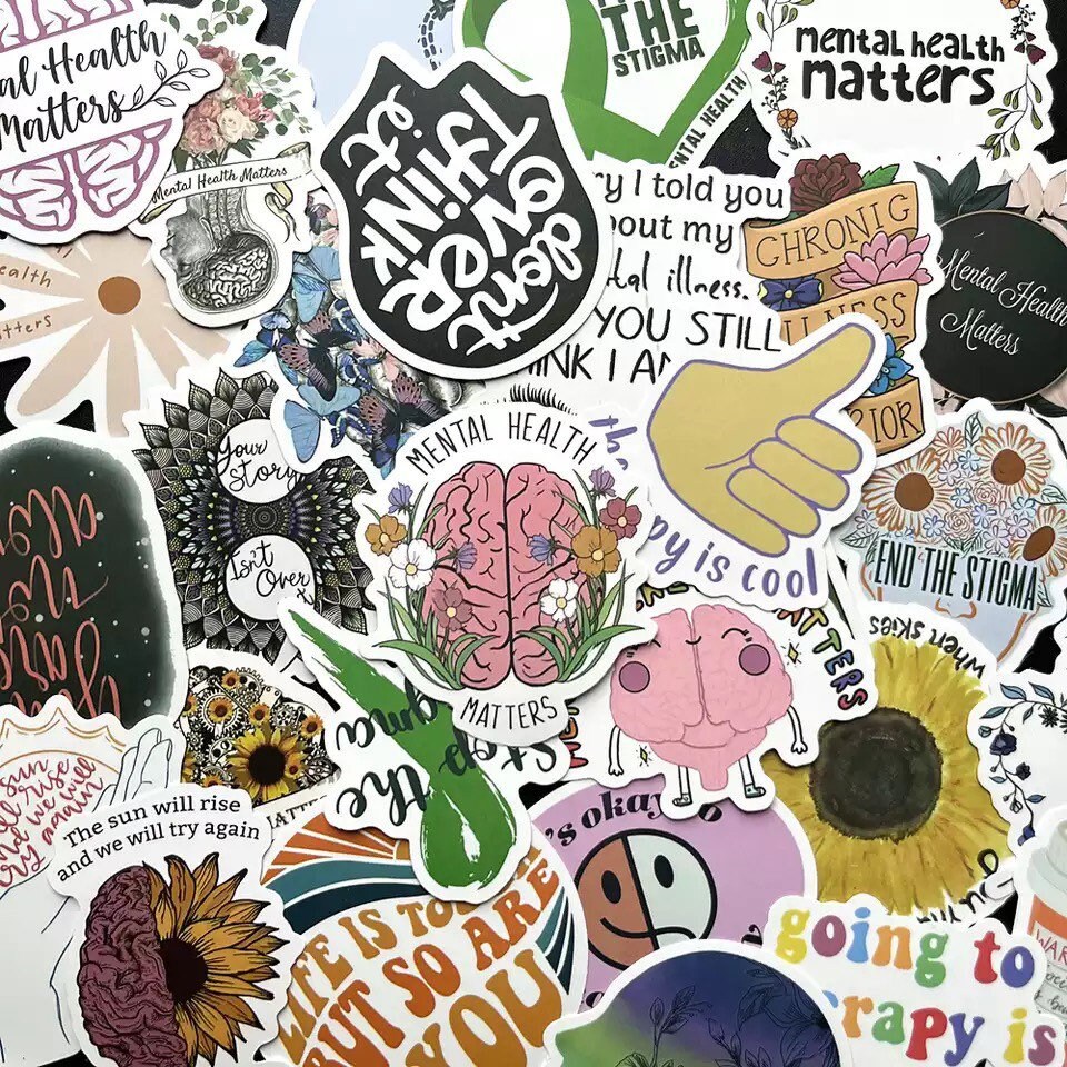 Mental Health Self Love Self Care Sticker Pack Laptop - Etsy