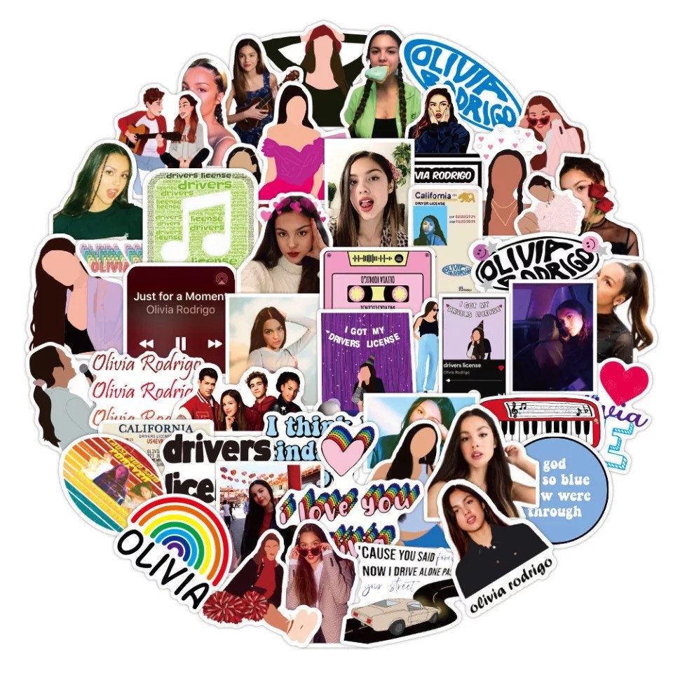 Olivia Rodrigo Random Sticker Pack for Laptop, Hydroflask, Journal, Phone Stickers, Matte Vinyl