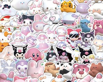 Kawaii Character Aesthetic Sticker Pack – Adorable Vinyl Stickers for Laptops, Hydro Flasks, Notebooks, and Cute Gifts