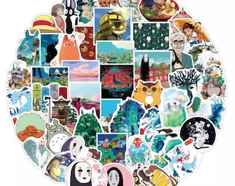 Studio Ghibli Random Sticker Pack for Laptop, Hydroflask, Journal, Phone, Cute Aesthetic, Matte Vinyl