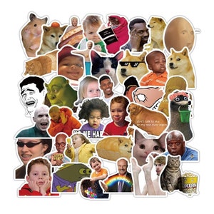 Funny Meme Sticker Pack – Hilarious Vinyl Stickers for Laptops, Hydro Flasks, Phones, and More