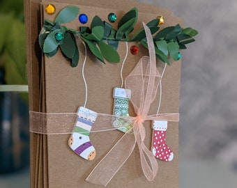 Lot de cartes de Noël rustiques faites main