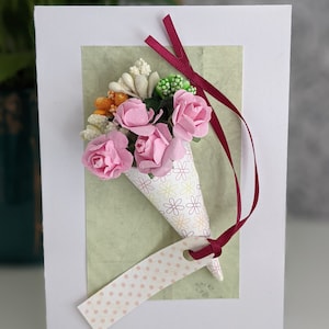 3D Congratulations Bouquet Greetings Card