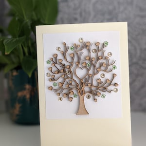 Wooden Tree Greetings Card