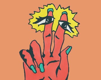 Eyes and Hands Print