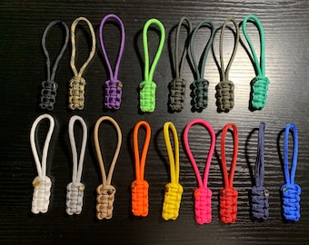 Paracord Zipper Pulls