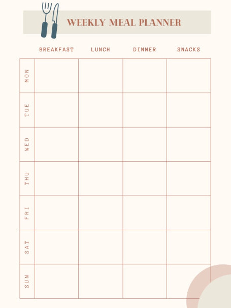 Meal Planning and Grocery List Bundle Printable PDF - Etsy
