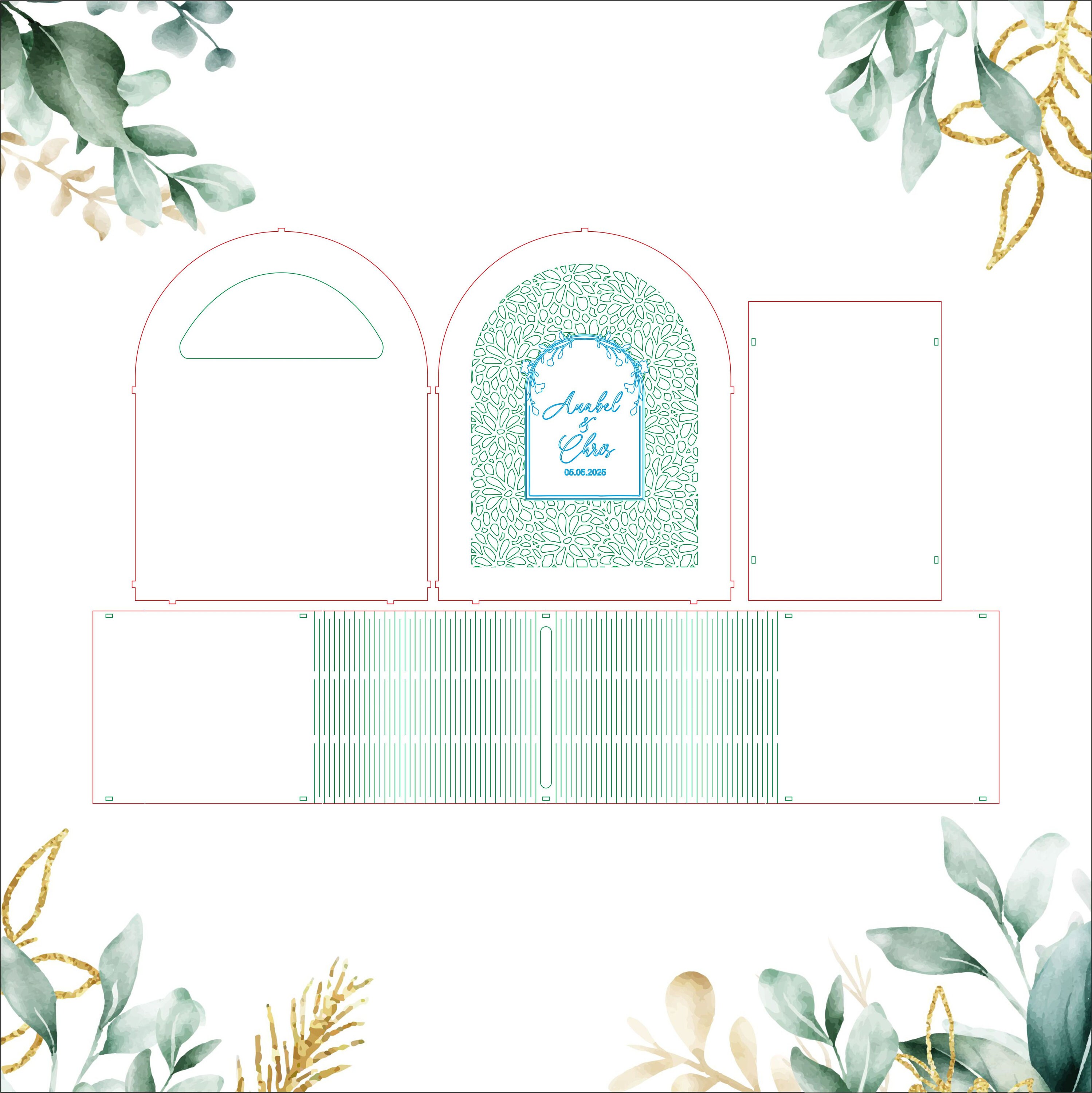 Gift Box Svg Wedding Svg Wedding Card Box Svg Laser Cut Files Svg ...