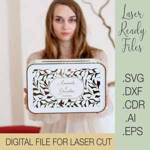 Hochzeit Karte Box svg, Laser schneiden Projekt,Svg Dxf Cdr Eps Vektor-Pläne, Dateien Sofort-Download, Hochzeitskarte svg, Hochzeit svg,Hochzeitsdatei