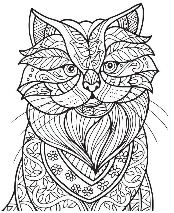 Cat Mandala Coloring Pages