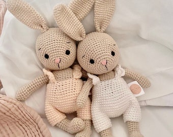 CROCHET BUNNY, baby comforter, hand made baby teddy, crochet bunny comforter, neutral bunny, toddler gift, cute baby bunny rabbit, baby gift