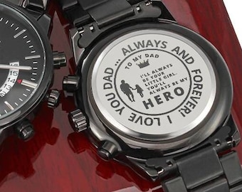 Engraved Watch for Dad, Fathers Day Gift From Daughter, Personalized Gifts For Dad, Fathers Day Gift, Engraved Watch