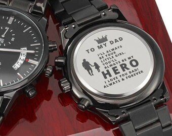 Engraved Watch for Dad, Fathers Day Gift From Daughter, Personalized Gifts For Dad, Fathers Day Gift, Engraved Watch