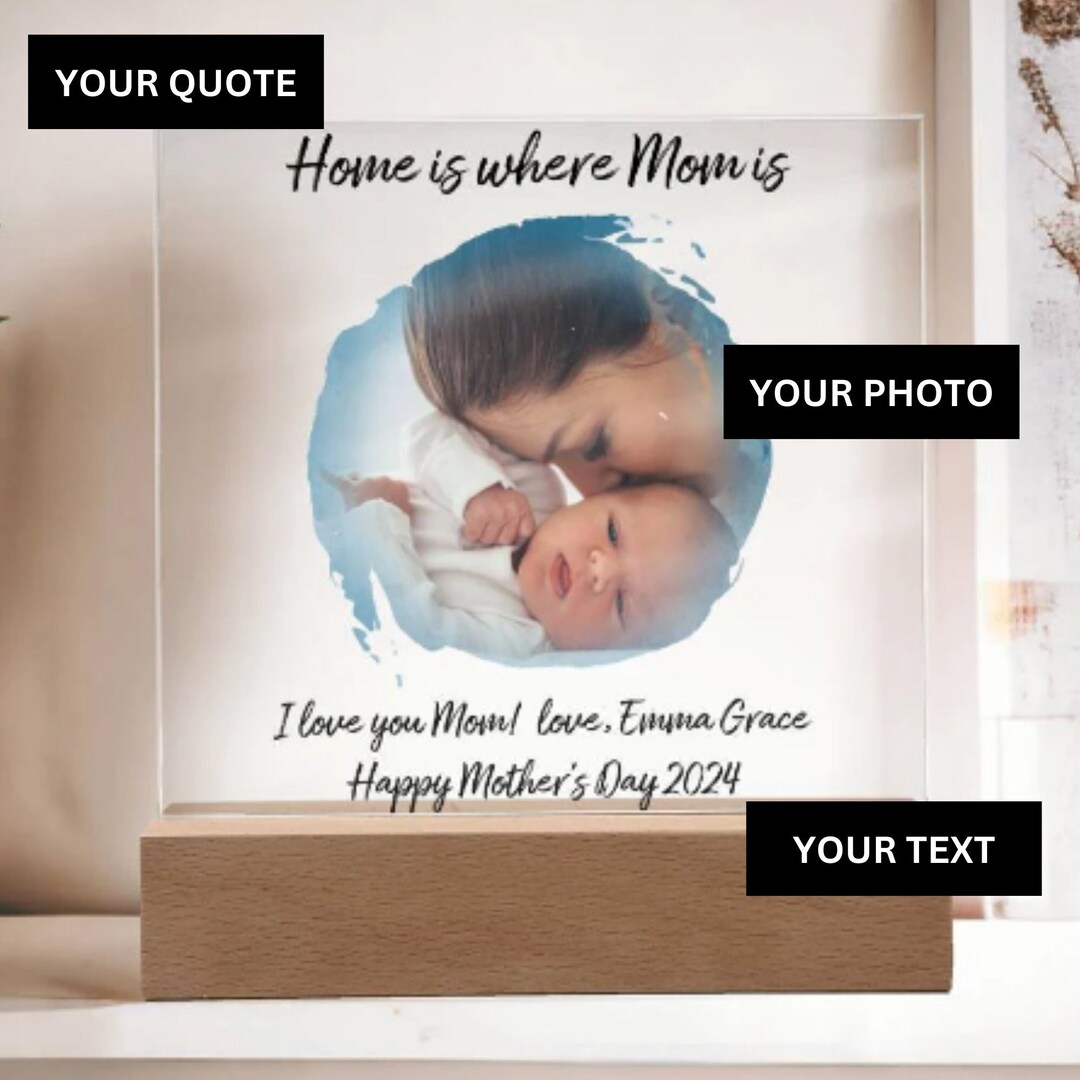 Custom Acrylic Plaque for Mom Personalized, Mothers Day Gift, Happy Mothers Day, Mom Plaque, New ...