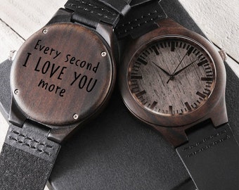Anniversary Gift for Him, Wood Watch, Personalized Watch, Engraved Watch, Wooden Watch, Mens Watch, Boyfriend Gift, Gift for Dad