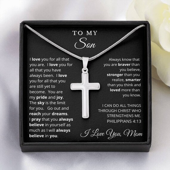 Son cross necklace discount