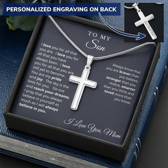 To my son cross necklace deals