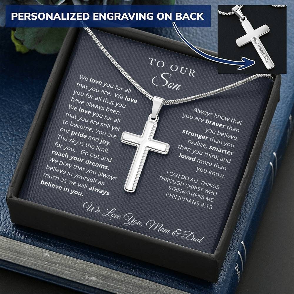 Large Engraved Cross in Sterling Silver, Customized Classic Cross for Men  or Women, Plain, Flat Men Cross Necklace. 5090 - Etsy | Gold chains for  men, Sterling silver cross necklace, Unique mens necklace