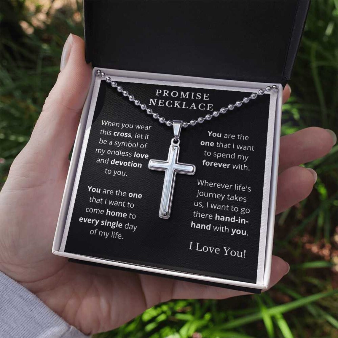 Promise ring necklace for him Clearance