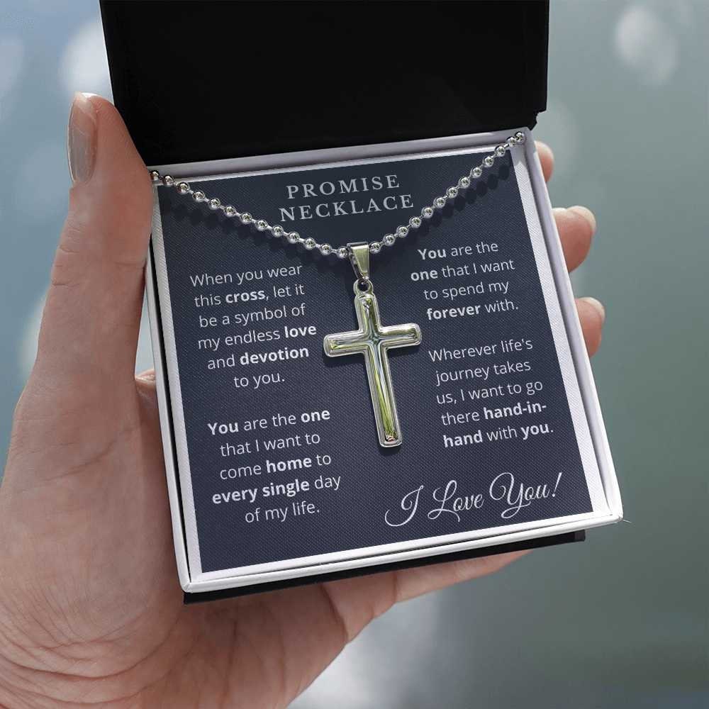 Promise ring necklace for him Clearance