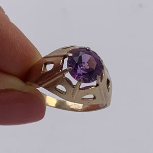 Vintage USSR Silver 875 Gold-Plated Ring