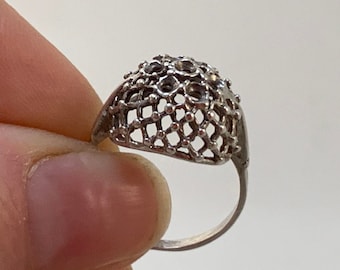 Vintage Silver 925 Ring With Stones