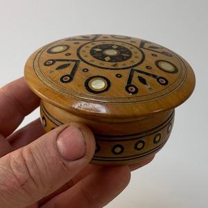 Vintage Ukrainian Traditional Wooden Jewelry Box