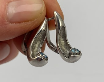Paar Ohrringe aus Silber 925 mit Topas