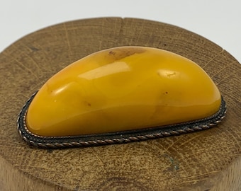 Vintage USSR broche met Amber