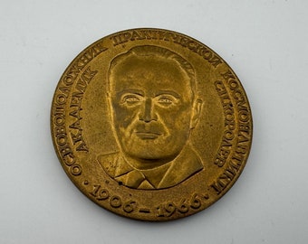 Medalla de mesa de bronce original de la URSS