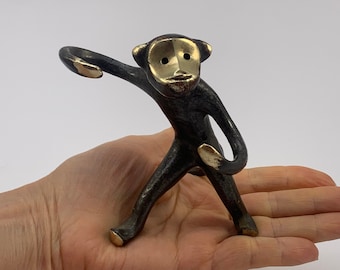 Vintage USSR Bronze Stand For Jewelry Monkey