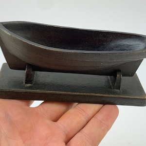 Vintage USSR Metal Aluminum Ashtray Boat