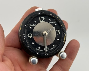 Vintage USSR Slava 11 Jewels Mechanical Alarm Clock For The Blind