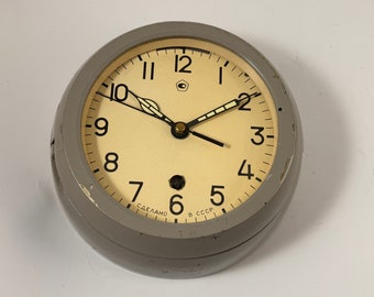 Vintage USSR Submarine Navy Ship Wall Clock